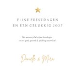 Moderne nieuwjaarskaart fotocollage met 4 foto's en ster 3