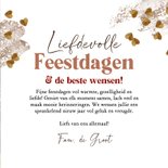 Moderne nieuwjaarskaart liefdevolle feestdagen harten goud 3