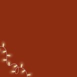 Moderne rode kerstkaart met kerstlampjes merry christmas Achterkant