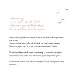 Moderne rouwkaart abstracte vormen watercolor foto vogels 2