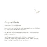 Moderne rouwkaart landschap heuvels goud vogels foto 2