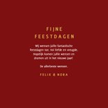 Moderne strakke kerstkaart met 2027 in goudfolie rood 3