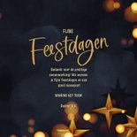 Moderne zakelijke kerstkaart kerstster goud blauw 3