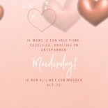 Moederdag kaart lief met eigen foto, confetti en 3d hartjes 3