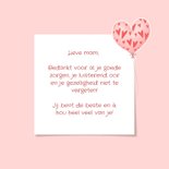  Moederdag kaart met moderne hartjes ballonnen en foto 3