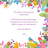 Moederdag kaart voor oma zomers botanisch kleurrijk 3