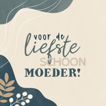 Moederdag kaart voor schoonmoeder met plantjes en vormen 2