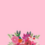 Moederdagkaart bloemen boeket illustratie vrouw kleurrijk 2