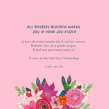 Moederdagkaart bloemen boeket illustratie vrouw kleurrijk 3