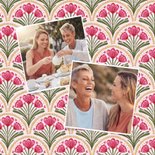 Moederdagkaart bloemen schubben patroon foto 2