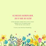 Moederdagkaart bloemen veld illustratie vogels kleurrijk  3