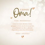 Moederdagkaart eucalyptus hartjes 'Liefste Oma' 3