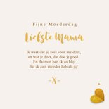 Moederdagkaart hart goud hartjes glitter liefste mama 3