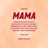 Moederdagkaart liefste mama met foto en roze hartjes 3