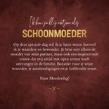 Moederdagkaart liefste schoonmoeder goud rood 3