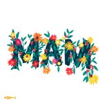 Moederdagkaart met bloemenletters 2