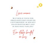 Moederdagkaart met bloemenletters 3
