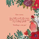 Moederdagkaart met foto bloemen liefde mama hart 3