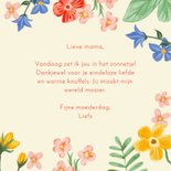 Moederdagkaart met vrolijke bloemen 3