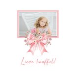 Moederdagkaart strik met bloemen 2