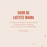 Moederdagkaart voor de liefste mama roze tickets en foto 3