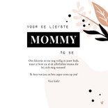 Moederdagkaart voor de liefste mommy to be met blaadjes 3