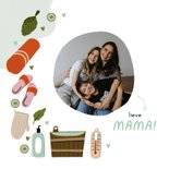 Moederdagkaart waardebon dagje sauna illustraties kleur 2