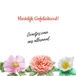 Mooie bloemenkaart met diverse rozen om de groeten te doen 3