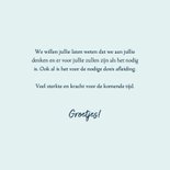 Mooie condoleancekaart met wilde bloemen en de tekst Sterkte 3