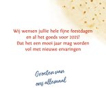 Mooie kerstkaart met lelies en rhododendron 3