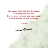Mooie klassieke kerstkaart met cirkel van blaadjes 3