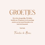 Mooie vakantie fotocollage kaart met vierkante foto's beige 3