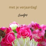 Mooie verjaardagskaart hart en bloemen 3