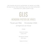 Natuurlijke rouwkaart bladnerven kader wit 3