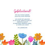 Nieuwe woning kaart kleurrijke huisjes bloemen geluk 3