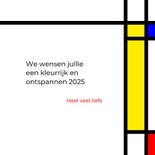 Nieuwjaar de stijl van Mondriaan 3