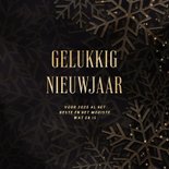 Nieuwjaarskaart 2025 met foto kerstbal en sneeuwvlokken 3