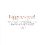 Nieuwjaarskaart abstracte vormen met goud en lijntjes 3