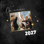 Nieuwjaarskaart bedankt champagne sterren logo 2027 2
