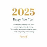 Nieuwjaarskaart champagne 2025 sterretjes goud feestdagen 3