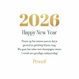 Nieuwjaarskaart champagne 2026 sterretjes goud feestdagen 3