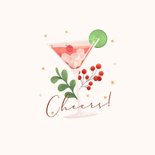 Nieuwjaarskaart cocktails en vuurwerk cheers 2027 2