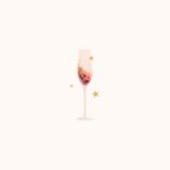 Nieuwjaarskaart cocktails en vuurwerk cheers 2027 Achterkant