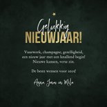 Nieuwjaarskaart gelukkig nieuwjaar sterren goud fotokaart 3