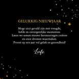 Nieuwjaarskaart glazen kerstballen met jaartal 3