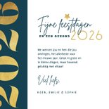 Nieuwjaarskaart grafisch modern goud foto 2026 liefde 3