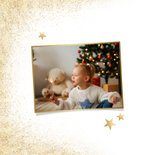 Nieuwjaarskaart grote foto gouden rand gelukkig nieuwjaar 2