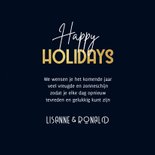 Nieuwjaarskaart happy holidays champagne en foto 3
