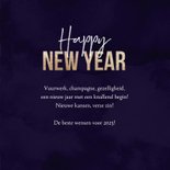 Nieuwjaarskaart happy new year vuurwerk goud 3