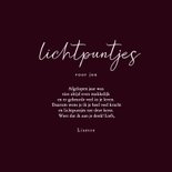 Nieuwjaarskaart licht en liefde kaarsjes bordeaux 3